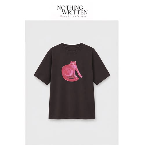 【现货】Nothing Written Narchi卡通印花短袖T恤女宽松圆领上衣