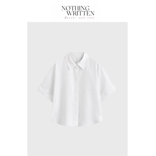 【现货】Nothing Written Narchi宽松版型棉质短袖衬衫上衣夏季