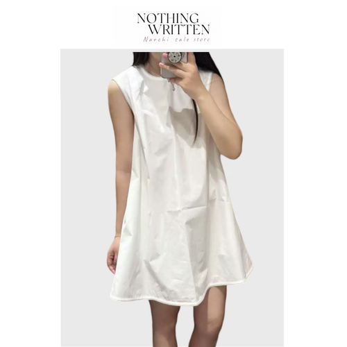 【现货】Nothing Written Narchi宽松版型A字背心裙连衣裙白色春