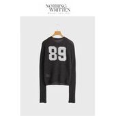 Written Nothing Narchi羊毛混纺针织衫 修身 毛衣 圆领长袖 现货