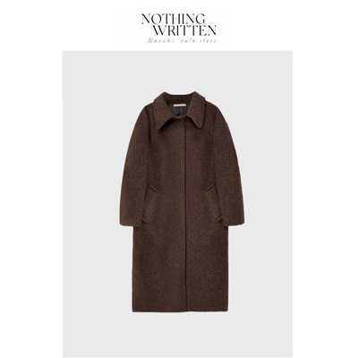 【现货】Nothing Written Narchi韩国东大门宽松中长款羊毛呢大衣