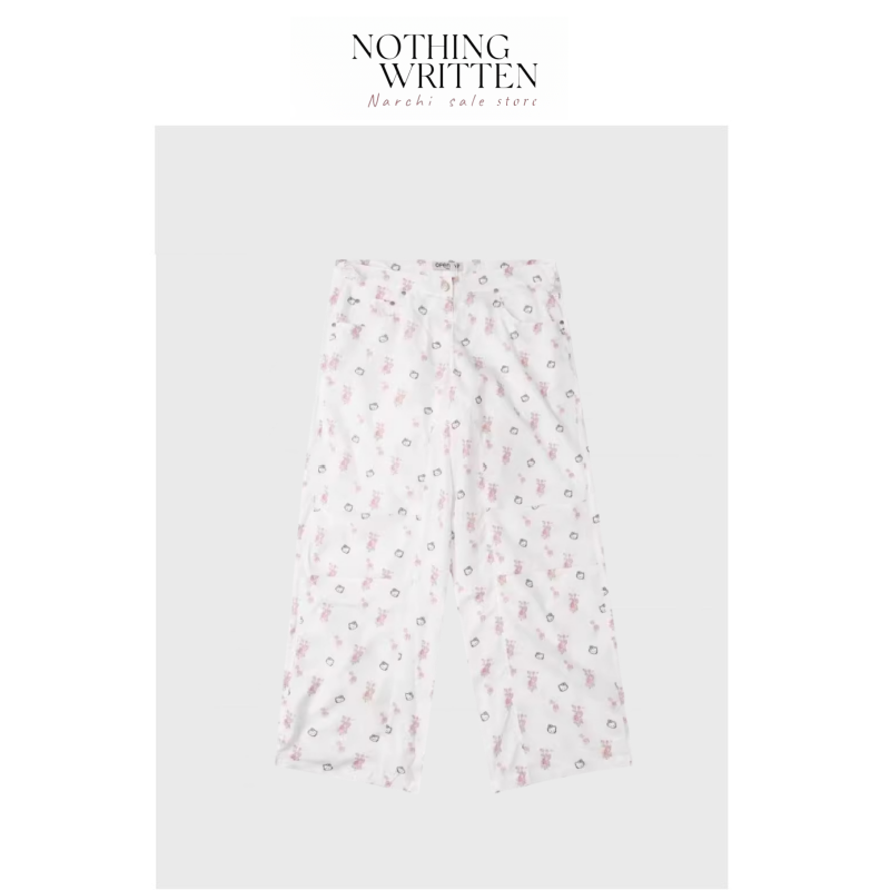 【现货】Nothing Written Narchi满印凯蒂猫碎花工装休闲长裤宽松