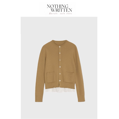【现货】Nothing Written Narchi温柔学院圆领针织开衫女长袖毛衫