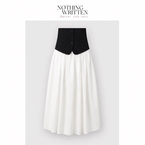 【现货】Nothing Written Narchi立裁设计气质花苞裙白月光半身裙