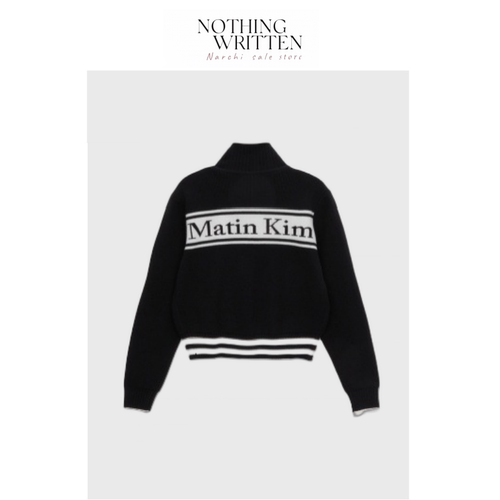 【现货】Nothing Written Narchi毛衣拼色后背字母拉链针织短外套