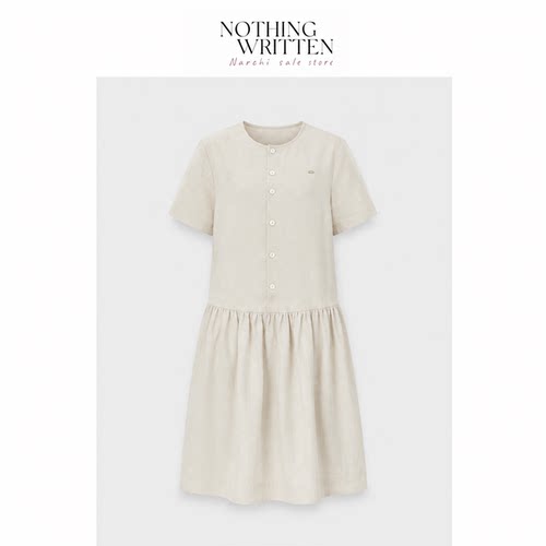 【现货】Nothing Written Narchi娃娃裙圆领低腰文艺复古连衣裙女