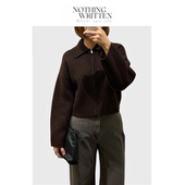 翻领拉链针织衫 夹克外套春季 Written Narchi短款 现货 Nothing
