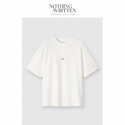 【现货】Nothing Written Narchi简约字母T恤短袖女圆领半袖上衣