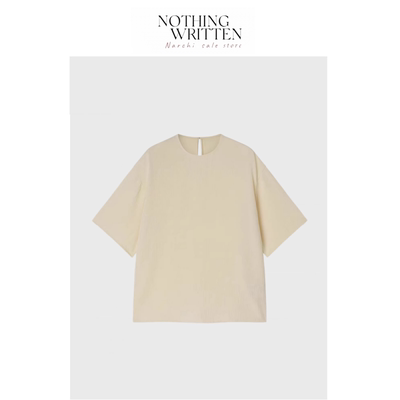 【现货】Nothing Written Narchi商场同款夏鬼绉短袖花式上衣衬衫