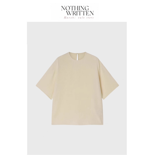 【现货】Nothing Written Narchi商场同款夏鬼绉短袖花式上衣衬衫