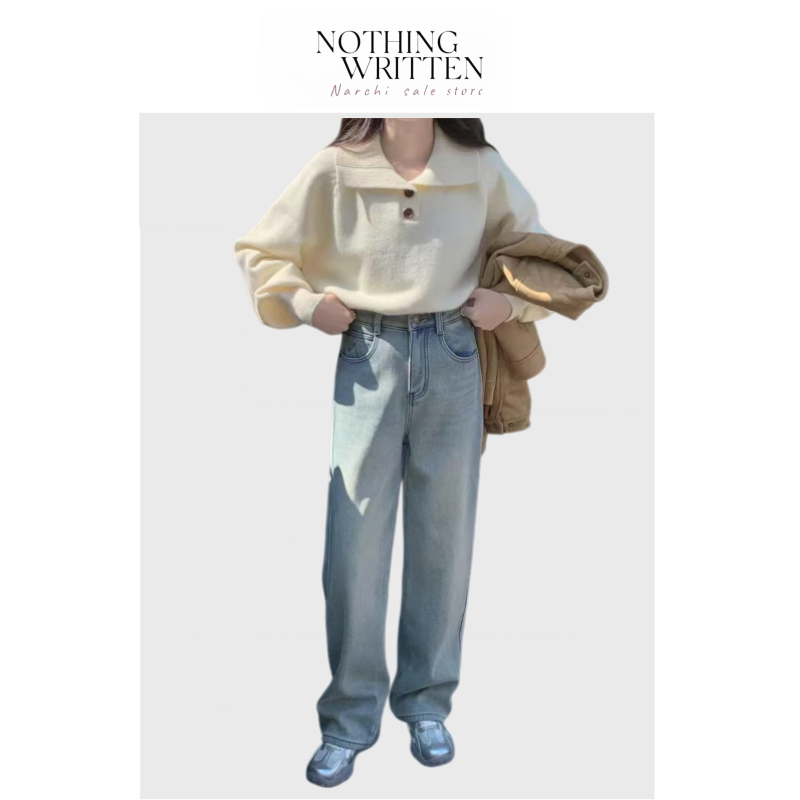 【现货】Nothing Written Narchi一条过冬加绒加厚直筒阔腿牛仔裤,女装/女士精品,大码裤装,淘宝优惠券,粉丝福利购,淘宝优惠卷