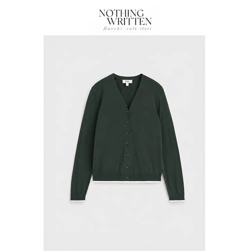 【现货】Nothing Written Narchi标准版型叠搭细节V领针织衫开衫