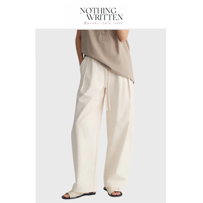 【现货】Nothing Written Narchi棉质松紧腰九分萝卜裤休闲长裤女