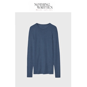 Written Nothing Narchi修身 圆领长袖 纯色上衣 指孔打底衫 现货
