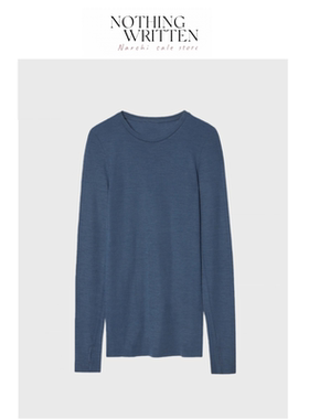【现货】Nothing Written Narchi修身圆领长袖指孔打底衫纯色上衣