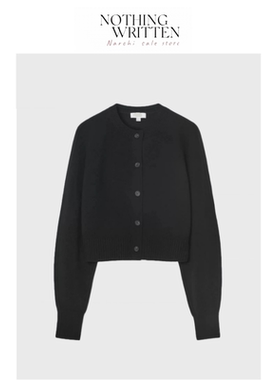 【现货】Nothing Written Narchi短款圆领羊毛开衫灰色25早春新品