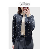 现货 女春季 Nothing Narchi圆领针织开衫 复古毛衣上衣 Written