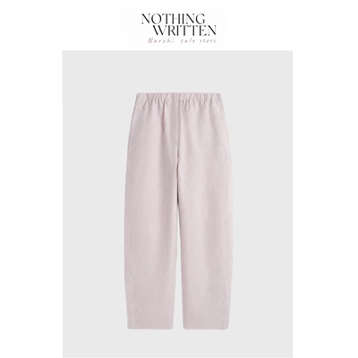 【现货】Nothing Written Narchi女装休闲版型亚麻桶形长裤春季