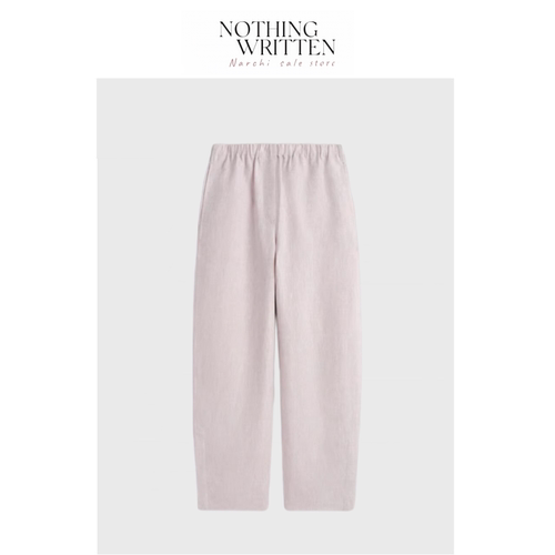 【现货】Nothing Written Narchi女装休闲版型亚麻桶形长裤春季