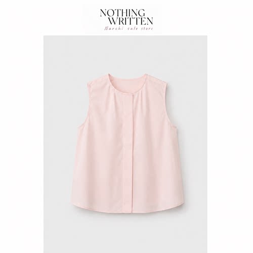 【现货】Nothing Written Narchi女装标准版型褶裥无袖衬衫上衣夏