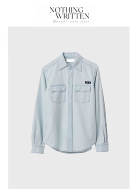 【现货】Nothing Written Narchi字母刺绣丹宁夹克外套水洗蓝牛仔