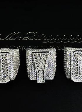 Mr.Bling定制混合镶嵌字母戒指