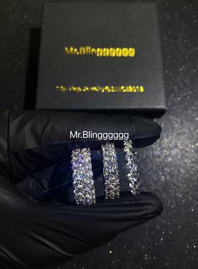 Mr.Bling满钻简约排钻款情侣戒指