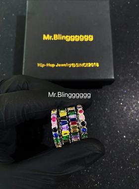 Mr.Bling925银彩虹单排钻戒指
