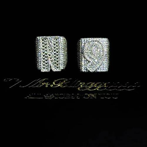 Mr.Bling明星同款混镶字母戒指