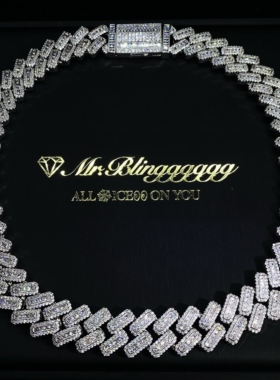 Mr.Bling混镶20mm菱形满钻古巴链