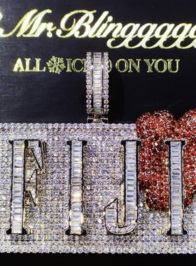 Mr.Bling私人定制混镶字母吊坠