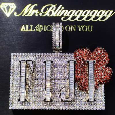 Mr.Bling私人定制混镶字母吊坠