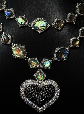 Mr.Bling欧泊镶钻结合情侣项链