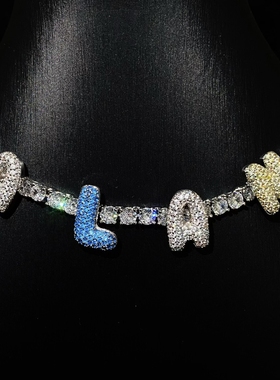 Mr.Bling私人定制字母排钻项链