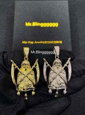 Mr.Bling满钻镰刀死神嘻哈吊坠