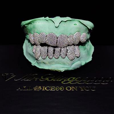 Mr.Bling纯银满钻定制牙套Grillz