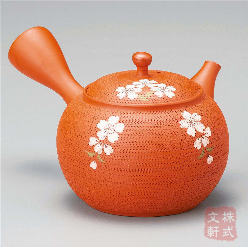 日本进口常滑烧纯手工壶玉光朱泥柏阳红泥吐丝小茶壶泡茶壶侧把壶