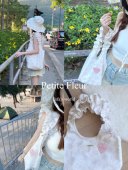 Petite Fleur原创设计 超可爱碎花荷叶边帆布袋