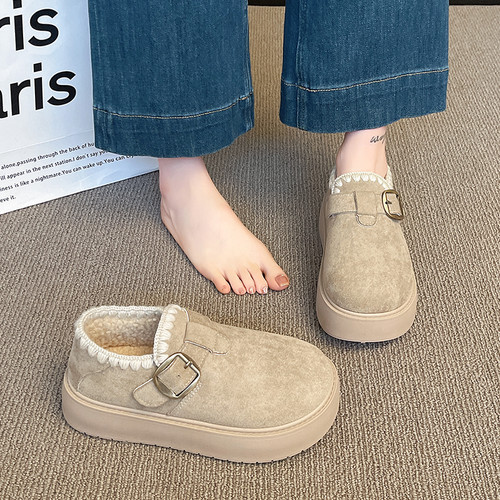 厚底勃肯鞋女2025新款秋冬加绒