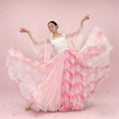 开衫 粉墨千秋 蝴蝶袖 芍药 古典舞纱衣900度大摆裙 花神系列