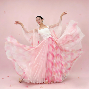 开衫 粉墨千秋 蝴蝶袖 芍药 古典舞纱衣900度大摆裙 花神系列