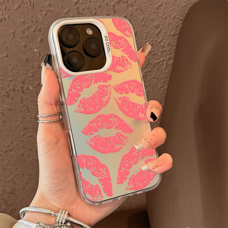 嘴唇口红苹果16ProMax女士iPhone15Plus新款14pro手机壳适用小米13红米k70防摔华为pura80荣