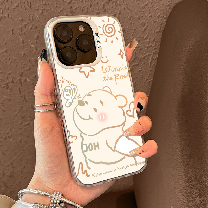 维尼熊适用苹果16promax手机壳iphone15plus趣味14pro迪士尼13小米12红米k70华为pura80mate60荣耀9050保护套