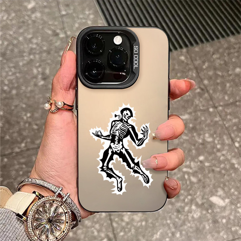闪电骷髅苹果16ProMax创意iPhone15Plus高级感14pro创意13手机壳适用小米12华为pura80荣耀9050防摔k70保护套