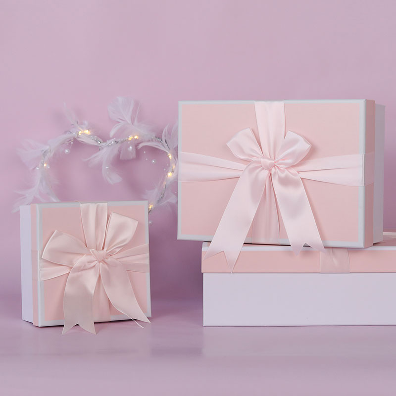 教師節禮品盒粉色大號生日儀式感禮盒高檔禮物盒口紅包裝盒空盒