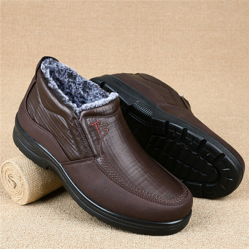 老北京布鞋男棉鞋冬季加绒加厚保暖老人男鞋中老年软底防滑爸爸鞋