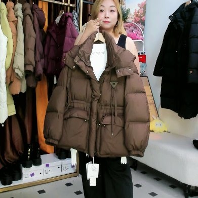 鹅绒连帽羽绒服女冬季中长款宽松保暖大码女装百搭面包服外套