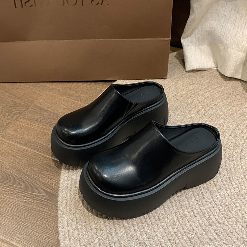 超火网红厚底增高拖鞋女2024春秋季新款爆款外穿超高跟包头半