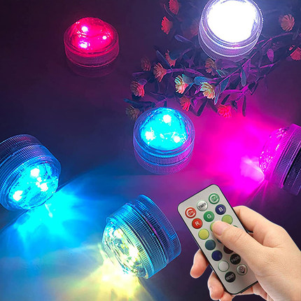LED电子小灯迷你七彩防水灯手工DIY拼装模型配件氛围灯遥控闪烁灯