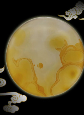 挂牌寓意太阳月亮玉髓